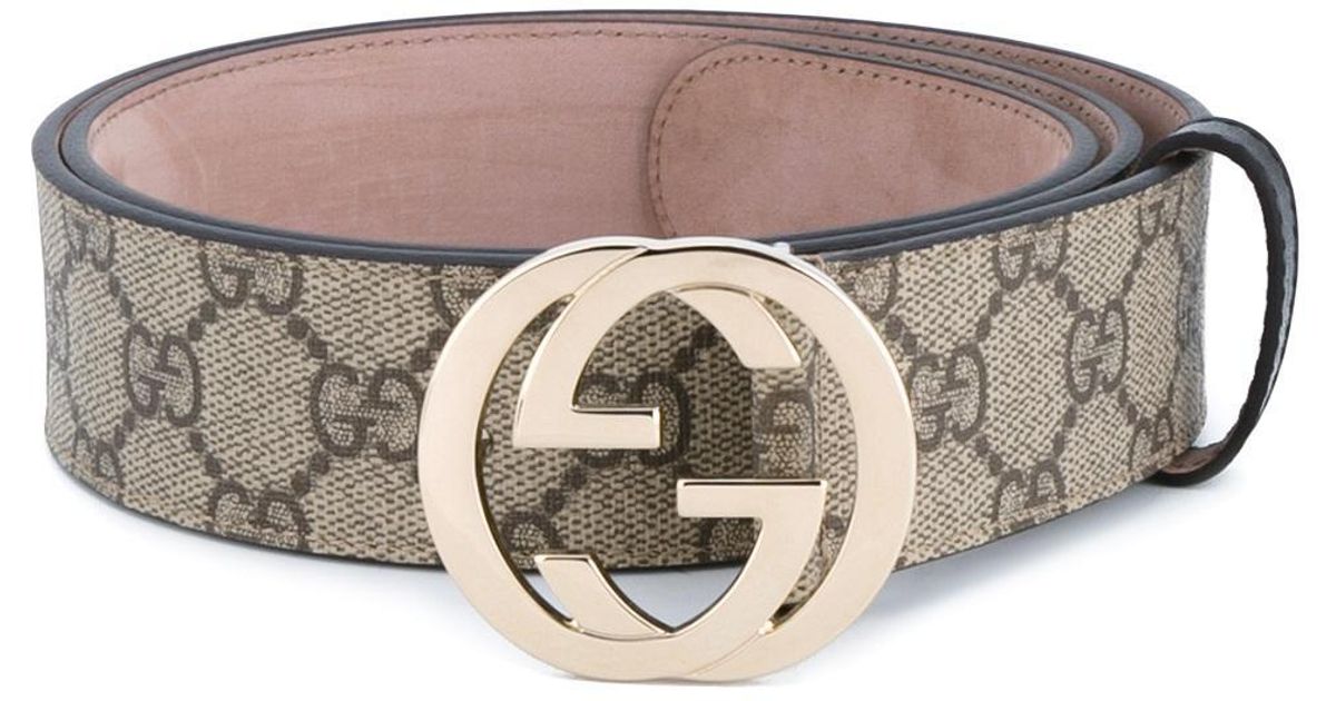 Lyst - Gucci 'gg Supreme' Belt in Natural