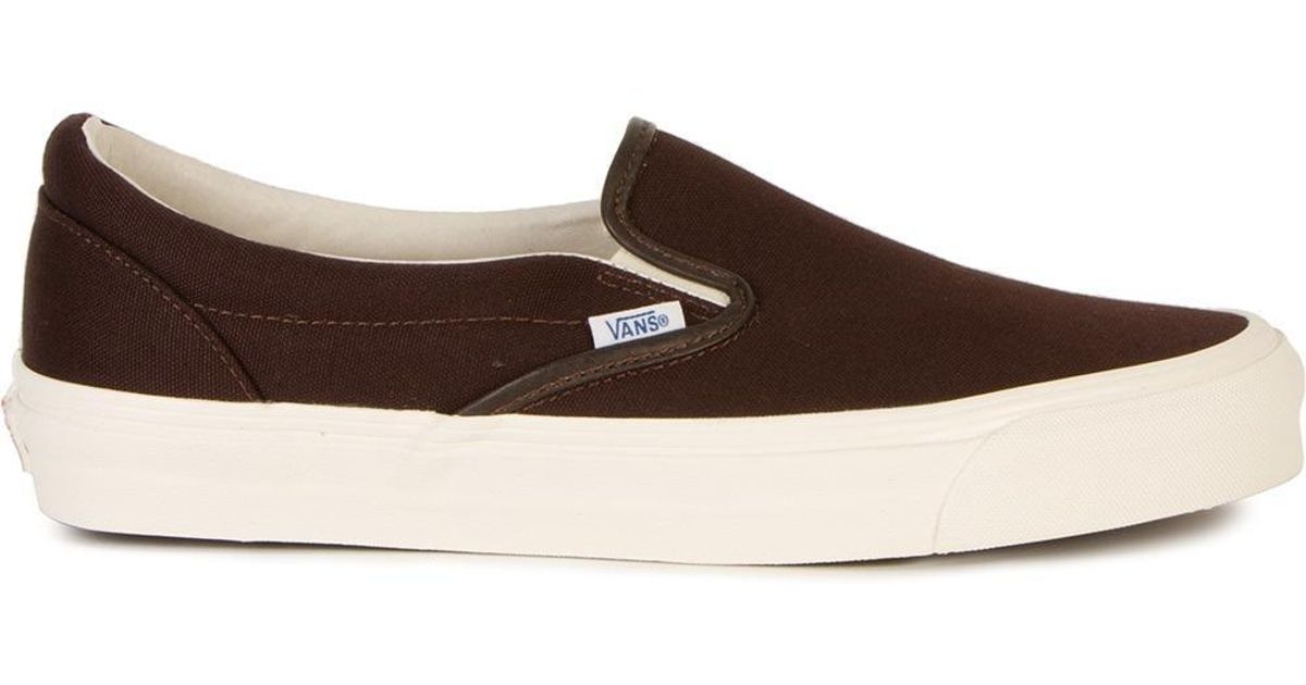 Lyst Vans Classic Slipon Sneakers in Brown for Men