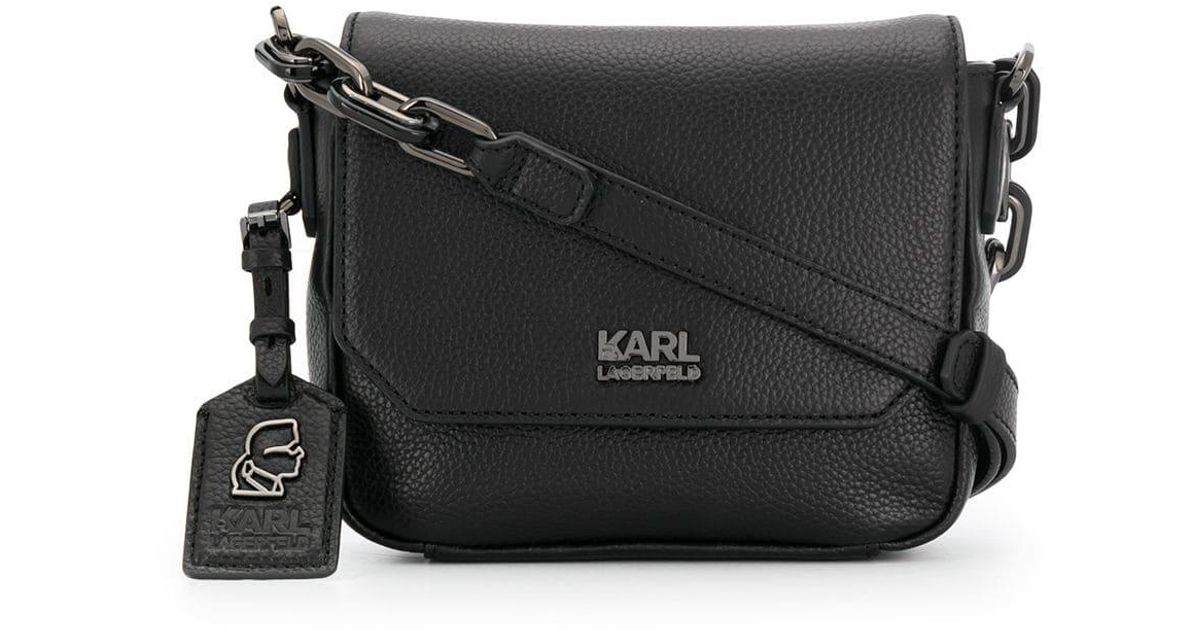 karl lagerfeld pebbled leather crossbody bag