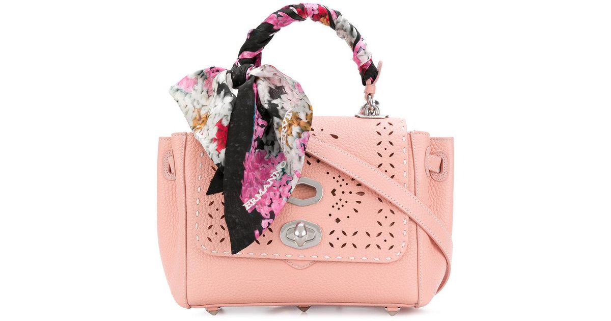 Lyst Ermanno Scervino Scarf Handle Tote In Pink