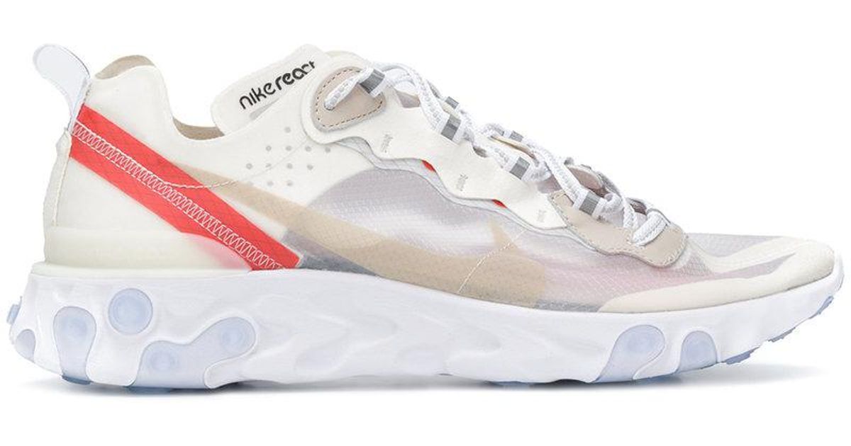 Nike White React Element 87 Sneakers for men