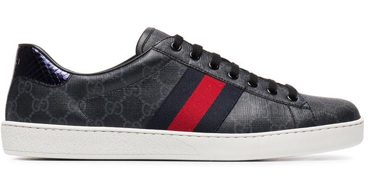 Lyst - Gucci Ace Gg Supreme Low-top Sneakers in Black for Men