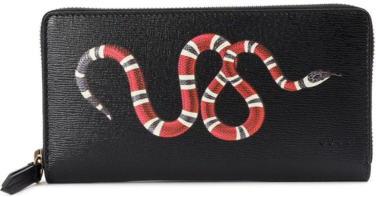black gucci wallet snake