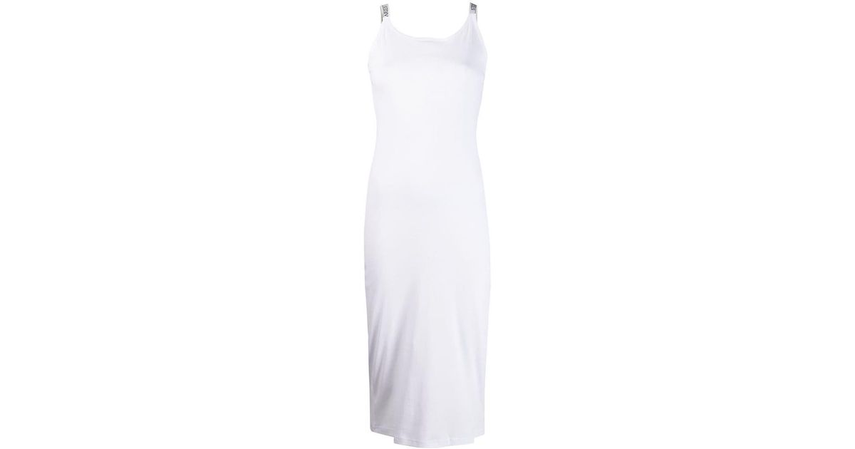 white ribbed tank dress