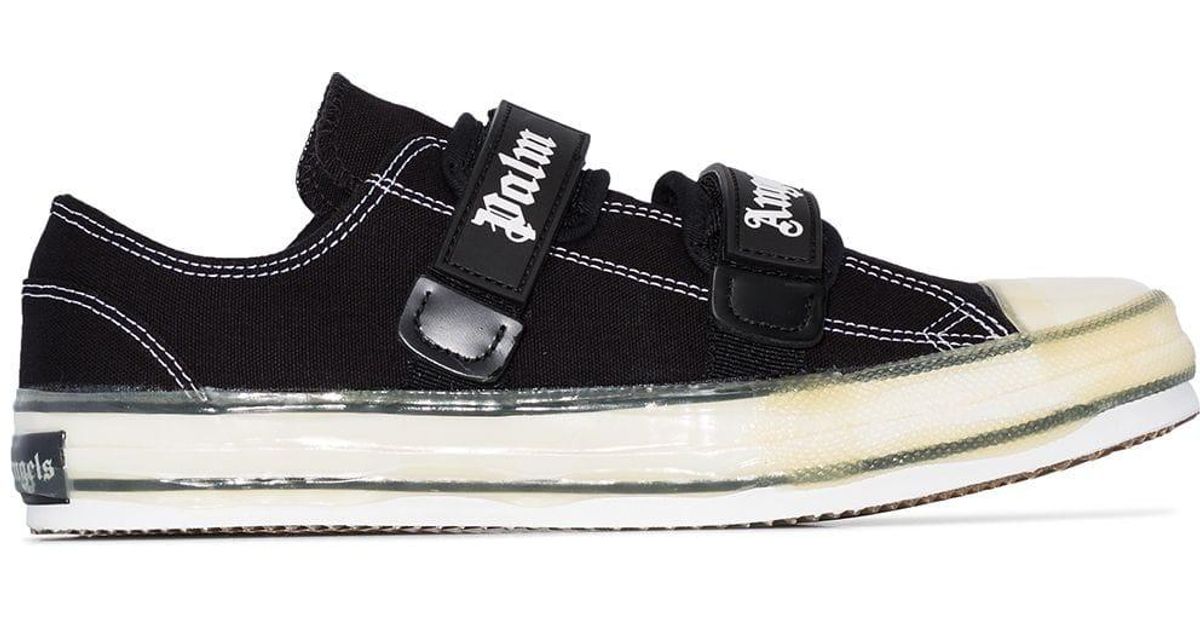 Palm Angels Vulcanized Touchstrap Sneakers in Black for
