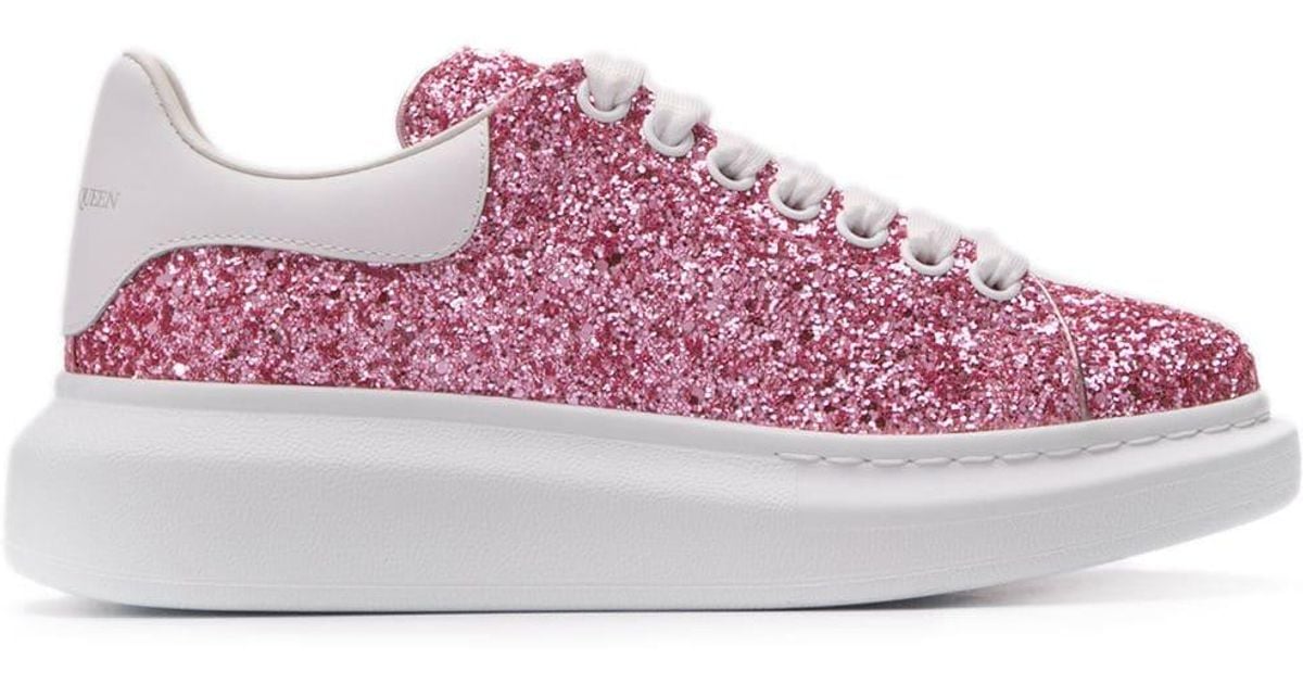 Alexander McQueen Oversized Glitter Sneakers in Pink - Save 16% - Lyst
