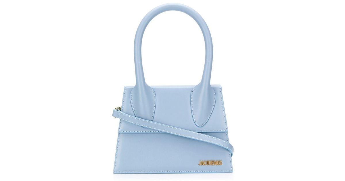Jacquemus Le Grand Chiquito Bag In Light Blue Leather in Blue - Lyst