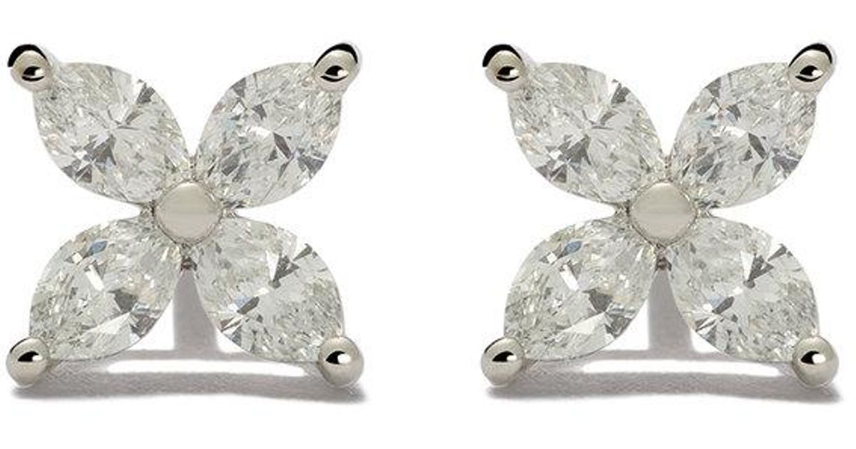 Tiffany Co Metallic Victoria Diamond Small Stud Earrings