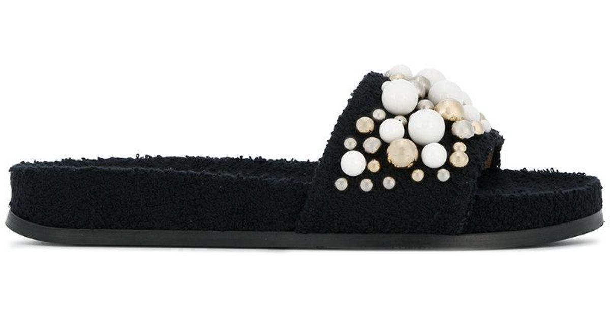 Aquazzura Aquazzura claquettes Bon Bon Bon Noir claquettes 7wBpp5q