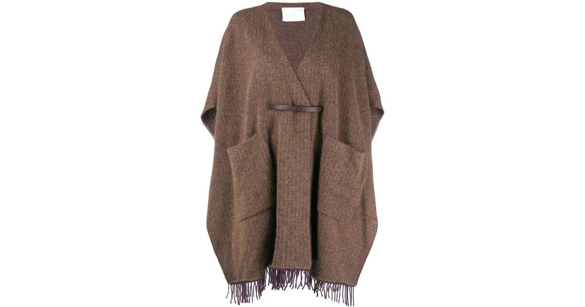 Fringed Filippi Fabiana Fringed Fringed Cape Marron Marron Fabiana Filippi Cape gwxCOgFqrI