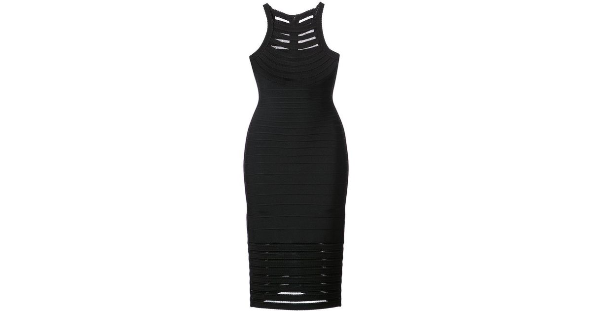 Hervé Léger Emely Translucent Band Dress In Black Lyst