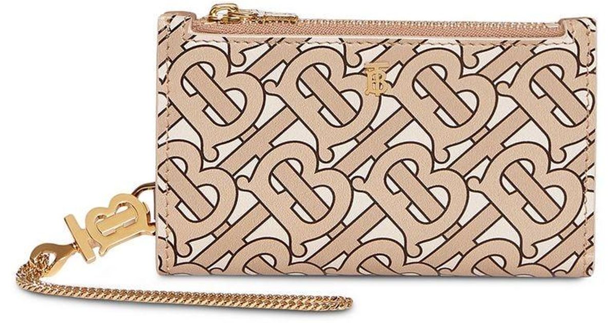 Burberry Monogram Motif Leather Wallet With Detachable Strap - Lyst