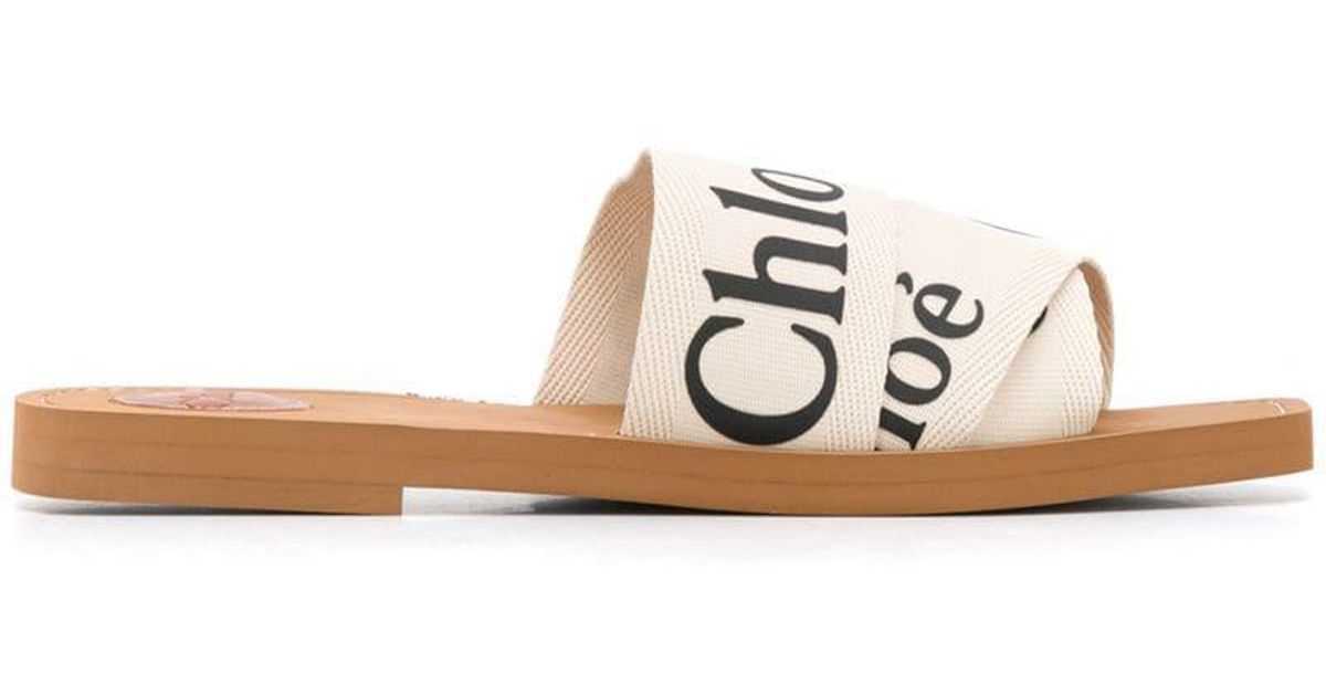 Lyst - ChloÃ© Canvas Logo Sandals