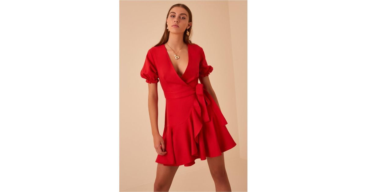 finders keepers aranciata wrap dress