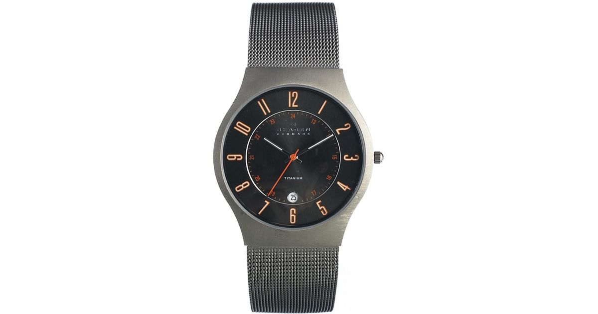 Skagen Silver Mesh Strap Watch 233xlttmo in Metallic for Men Lyst