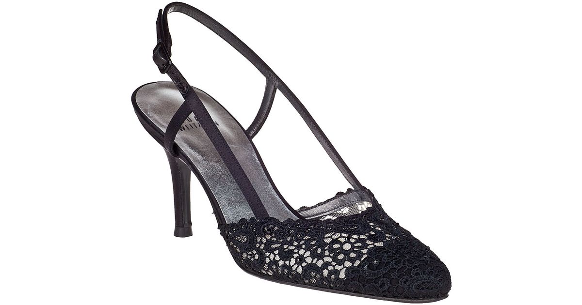 stuart weitzman lace heels