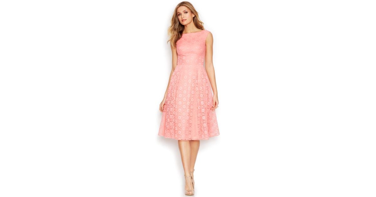 Pink Tea Length Dress