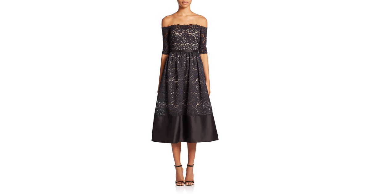 Ml Monique Lhuillier One Shoulder Black Dress