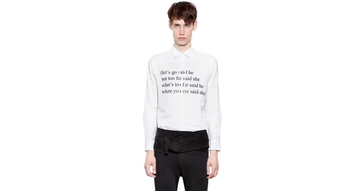 man machine poem shirt