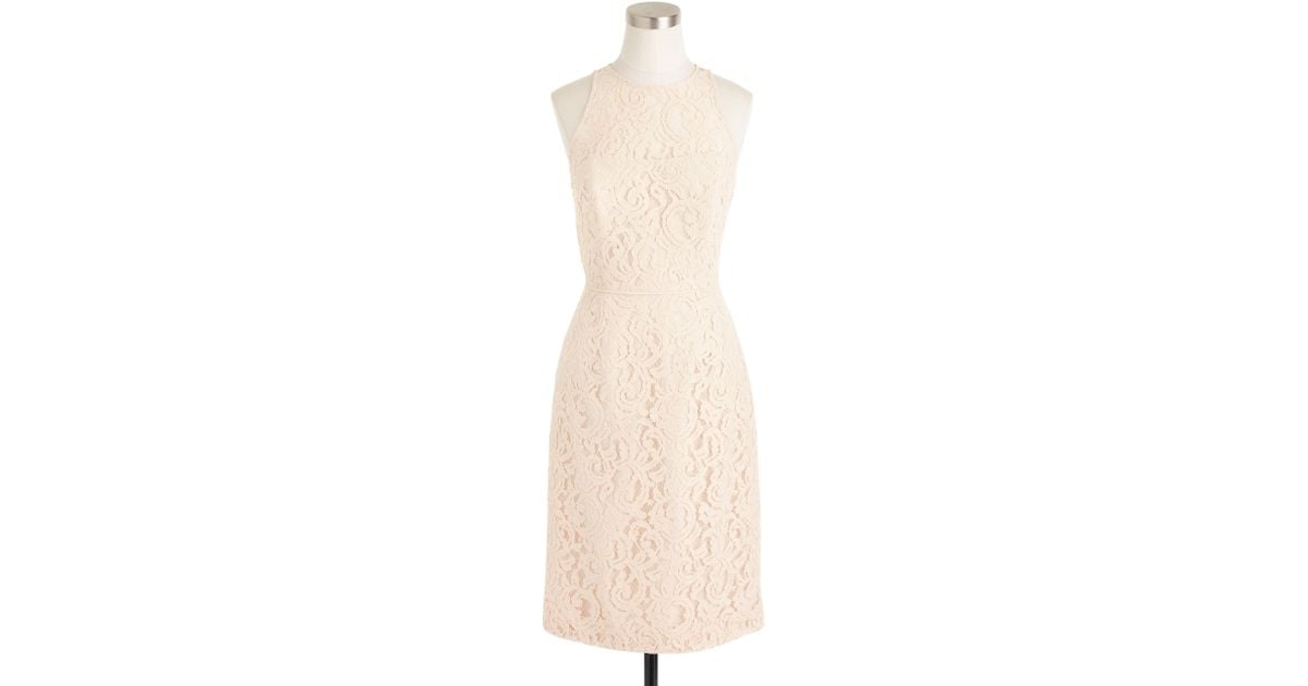 J Crew Pamela Dress In Leavers Lace Metallic Lyst