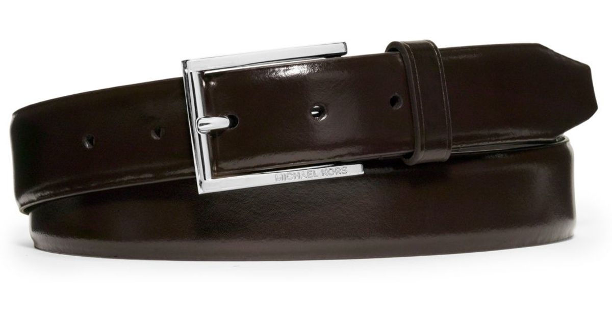 Michael kors Leather Belt in Brown for Men Lyst
