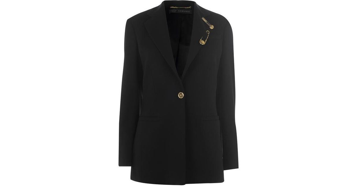 Versace Wool Tailored Single Breasted Blazer in Black - Save 44% - Lyst