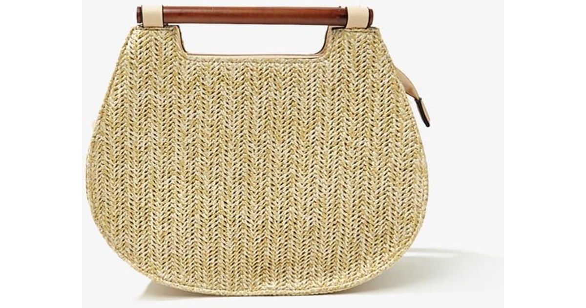 Forever 21 Straw Woven Crossbody Bag , Beige in Natural - Lyst