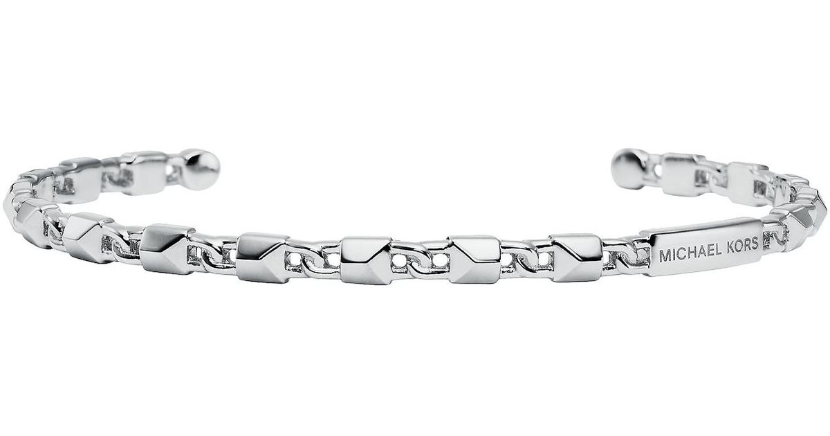 Michael Kors Metallic Mercer Link Sterling Silver Cuff Women S Bracelet Lyst Michael Kors Metallic Mercer Link Sterling Silver Cuff Women S Bracelet Lyst