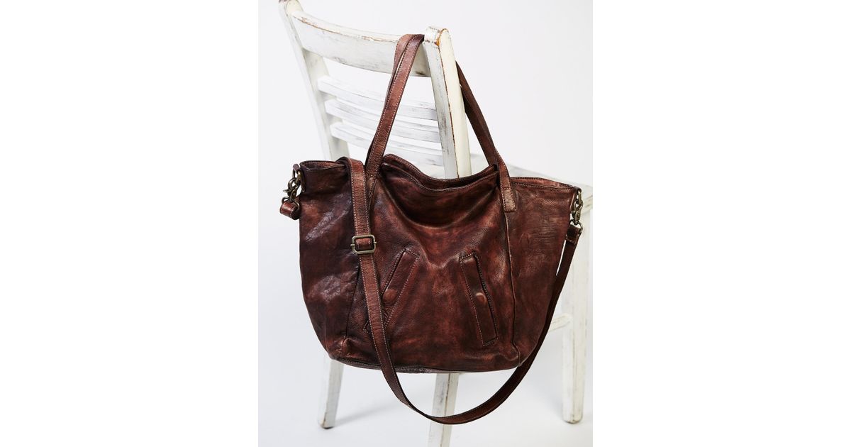 Lyst Free People Lucca Washed Leather Tote