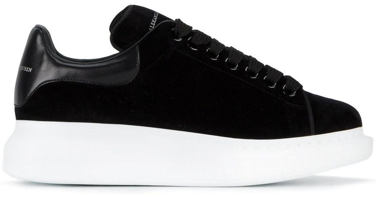 Alexander McQueen Oversized Velvet Sneakers in Black - Save 50% - Lyst