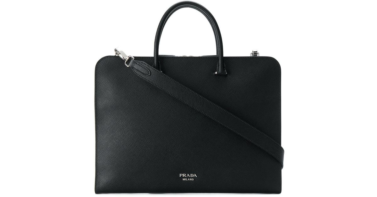 Lyst Prada Slim Laptop Bag In Black For Men