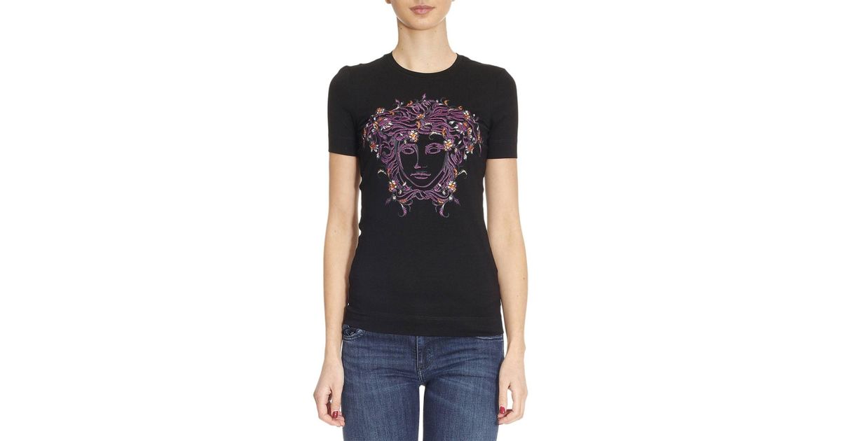 Lyst Versace Tshirt Women in Black