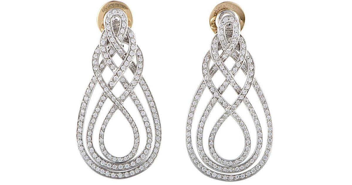 Lyst Damiani 18k 2 17 Ct Tw Diamond Earrings In Metallic