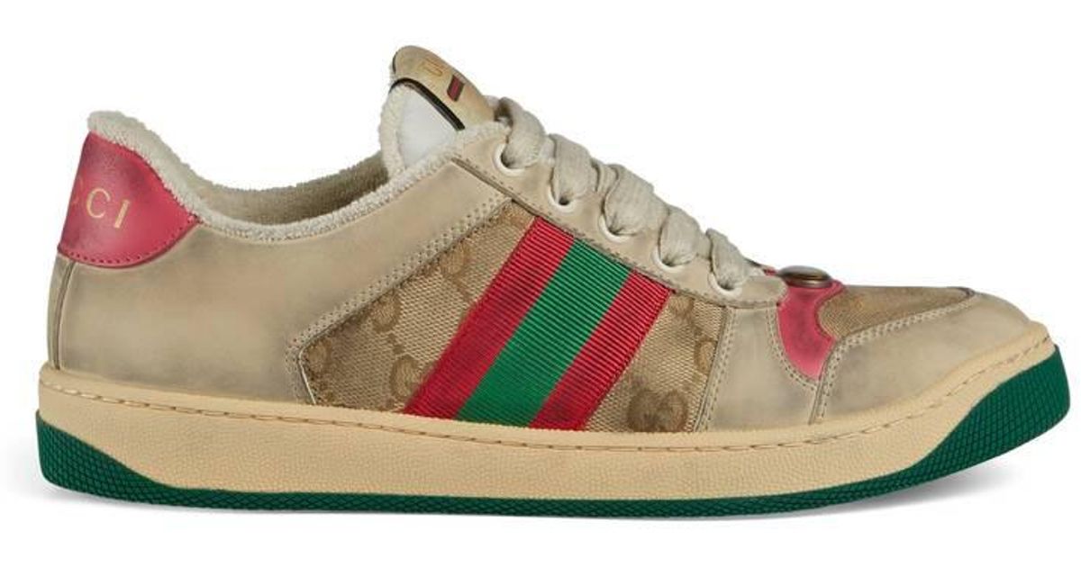 gucci screener leather sneaker
