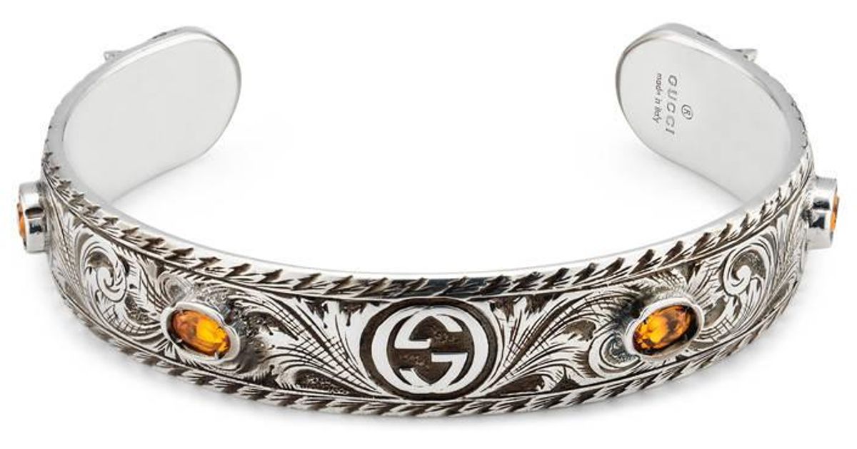 Lyst Gucci Le Marché Des Merveilles Cuff Bracelet In Metallic For Men