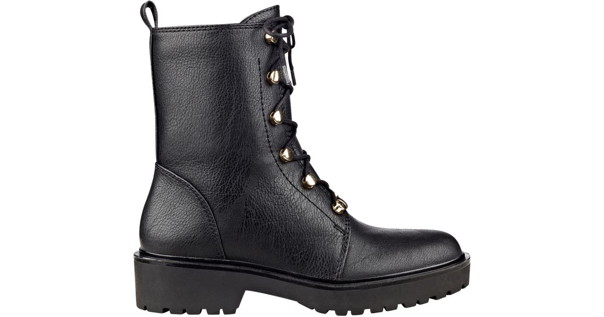 guess black combat boots