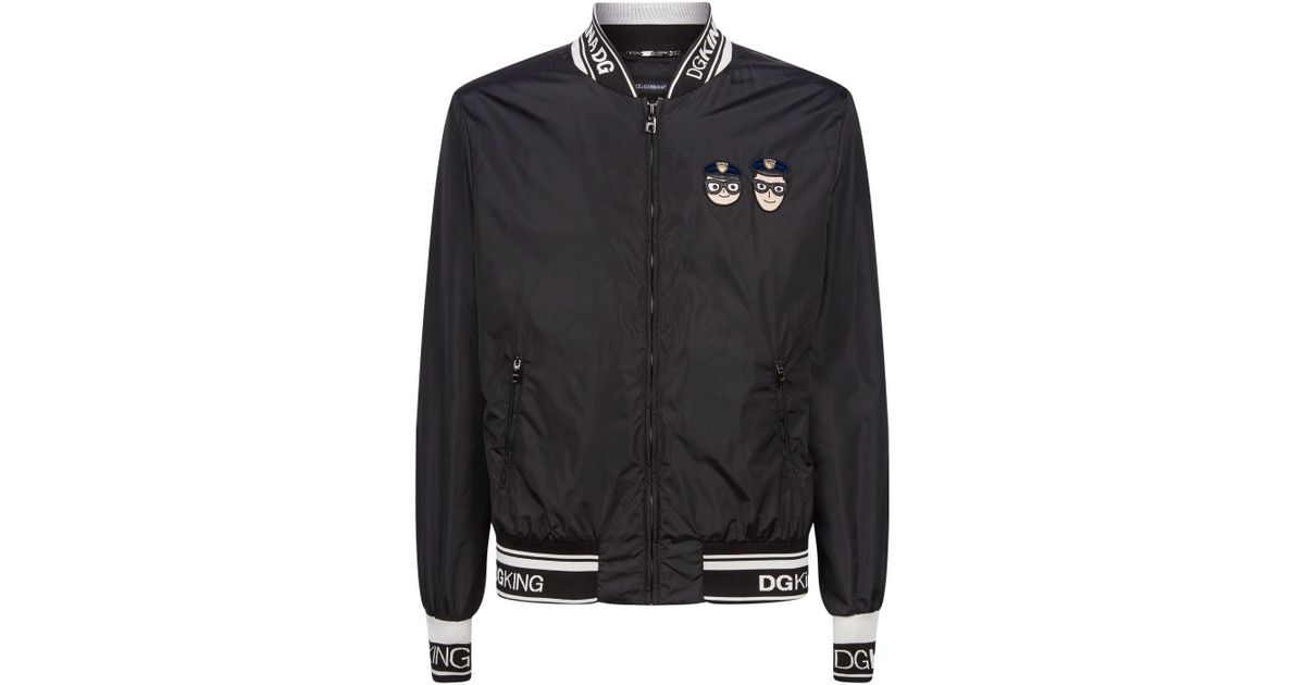 Dolce & Gabbana Dg King Bomber Jacket in Black for Men Lyst
