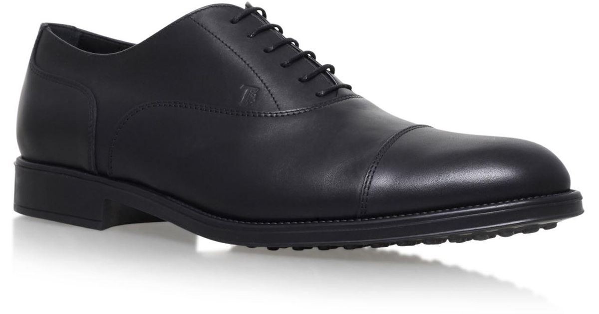 Tod�s Leather Classic Oxford Shoes in Black for Men Save Tod�s Leather Classic Oxford Shoes in Black for Men Save