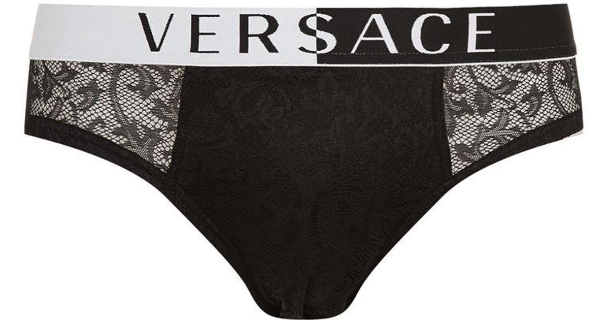 Lyst Versace Eros Baroque Low Rise Lace Briefs for Men
