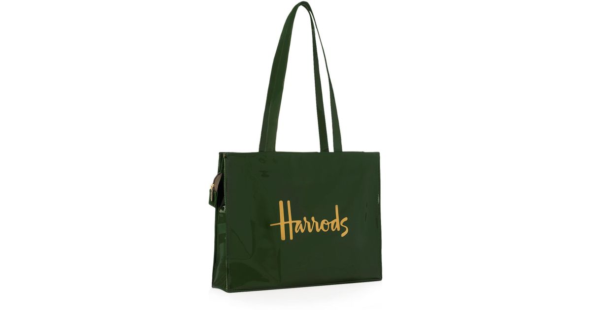Harrods Signature Logo Tote Bag in Green Lyst