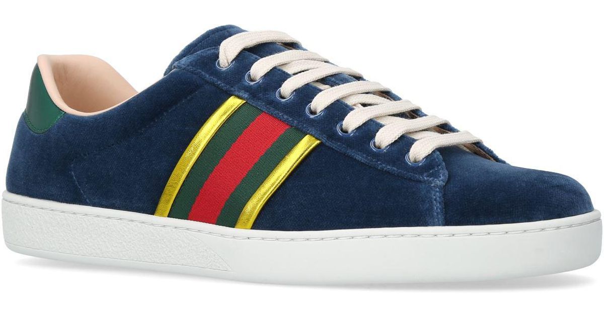 gucci sneakers blue and red