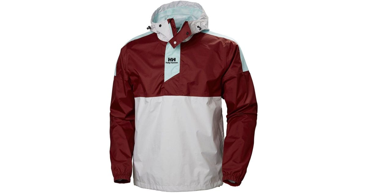 Helly Hansen Yu Windbreaker Anorak Rain Jacket Yellow in Oxblood Yellow (Red) for Men Lyst