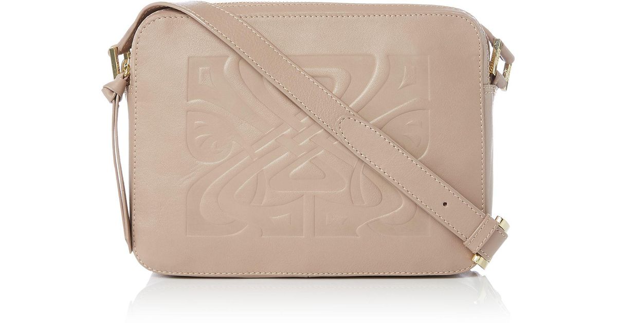 Biba Rachel Crossbody Leather Bag In Natural Lyst