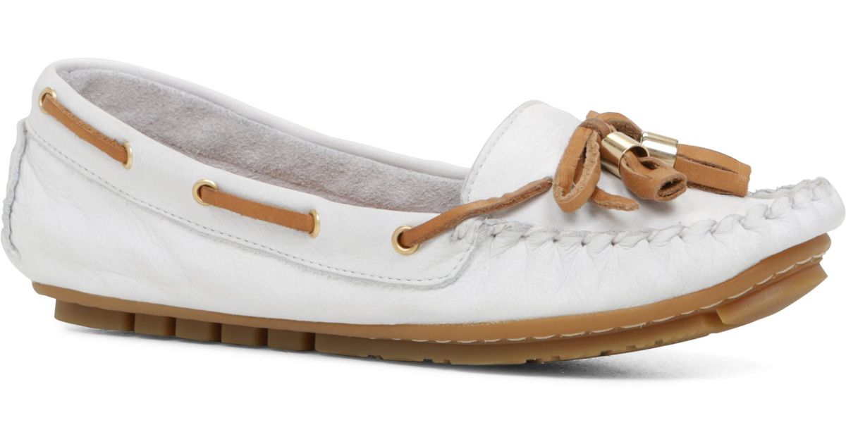 Aldo Sumsion Boat Shoe Loafer in White - Save 31% | Lyst