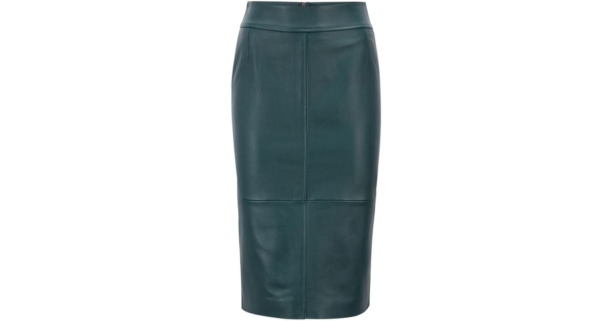 hugo selrita leather skirt
