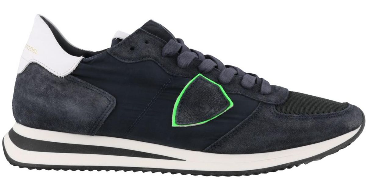 Philippe Model Synthetic Tropez X Mondial Slate Deep Blue Sneakers for ...