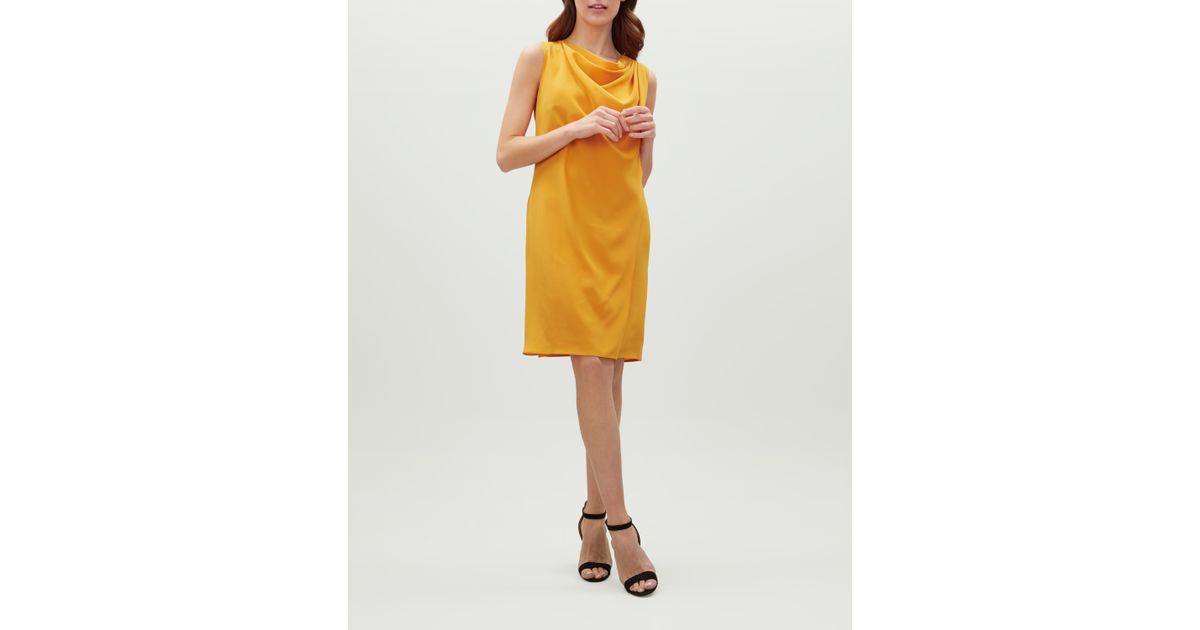 Orange Draped Dress