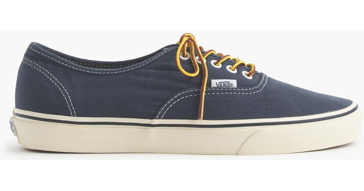Lyst J.Crew Vans Washed Canvas Authentic Sneakers in Blue for Men