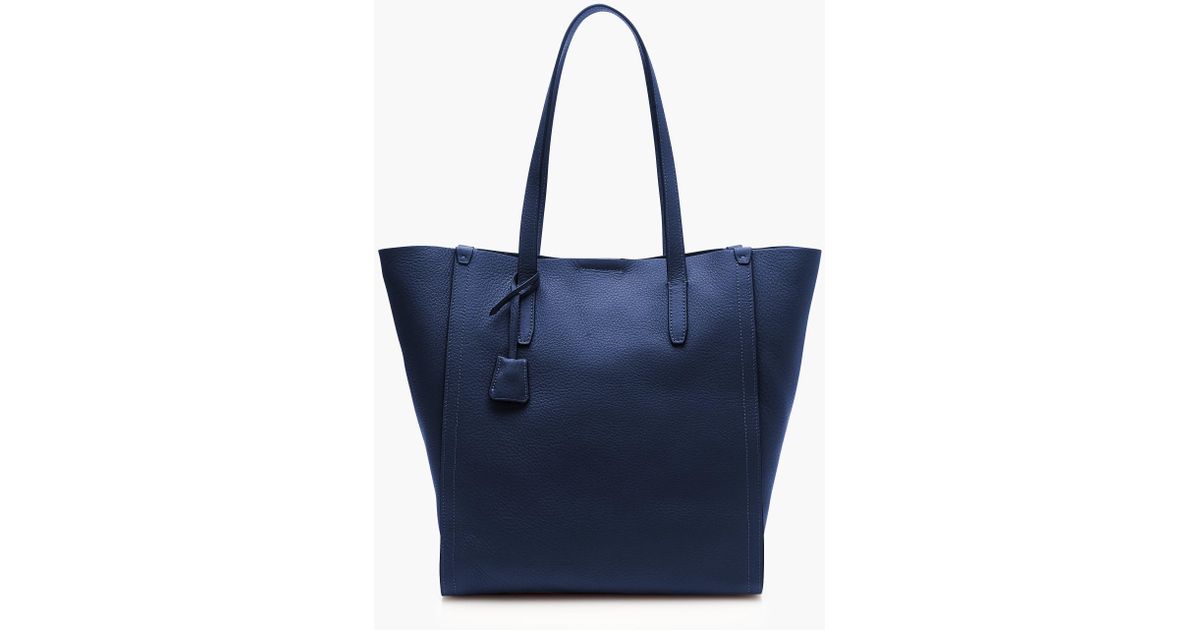 Lyst J Crew Signet Tote Bag In Italian Leather Blue