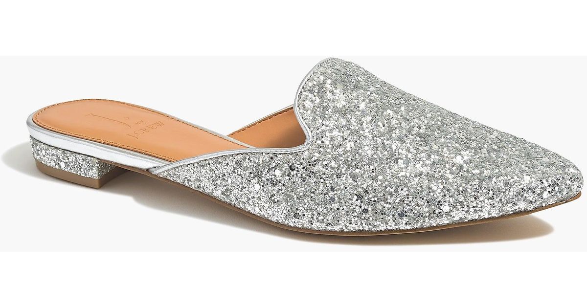 j crew glitter slides